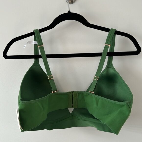 Aerie Women Solid Green Plugging Neckline Bra Plus Size 40C - Picture 8 of 11